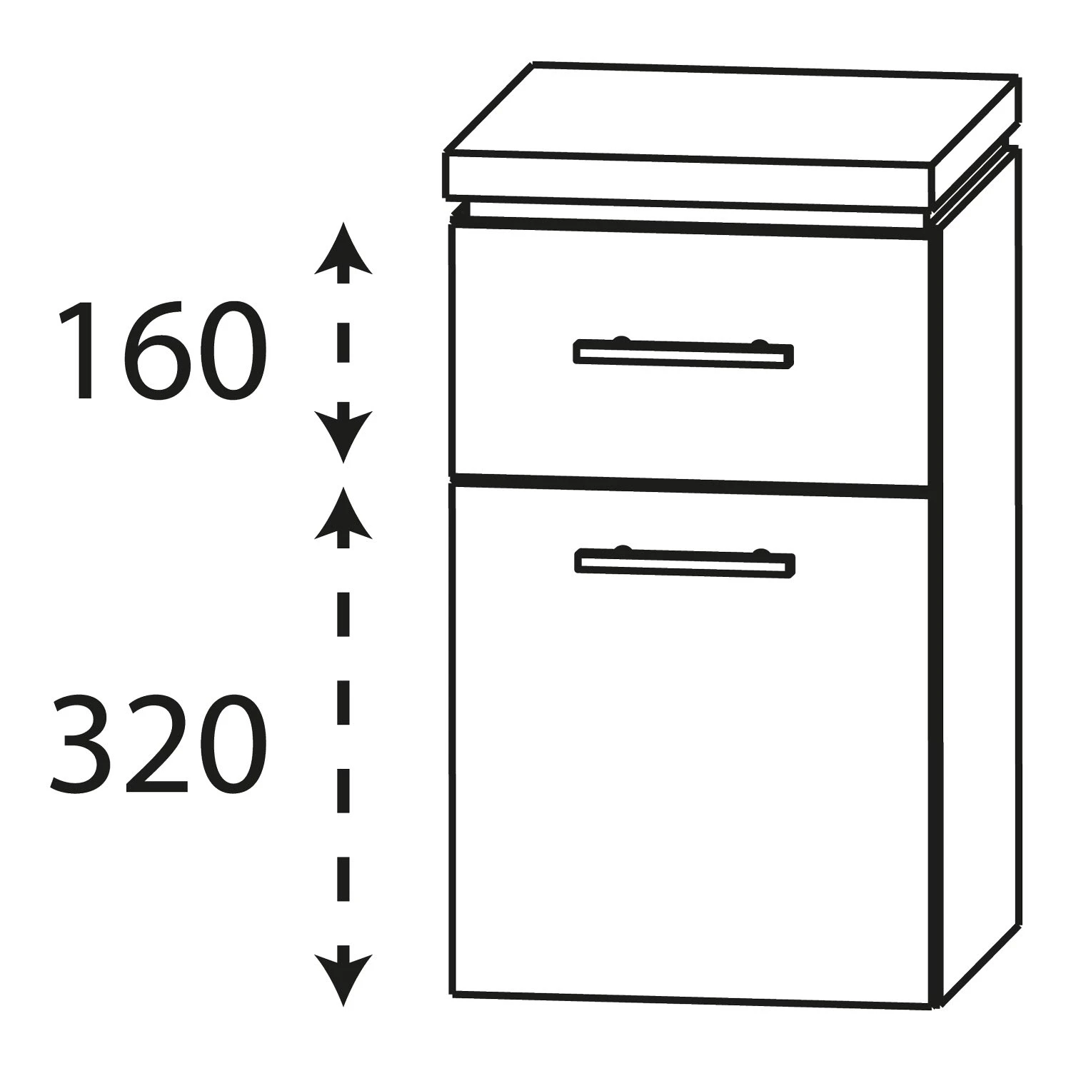 Puris Cool Line Unterschrank 40 X 30 X 52 Cm Mit 1 Schubkasten Und 1 Tür, Anschlag Links, Griff 359 4 Puris Cool Line Unterschrank 40 X 30 X 52 Cm Mit 1 Schubkasten Und 1 Tür, Anschlag Links, Griff 359 - Image 2
