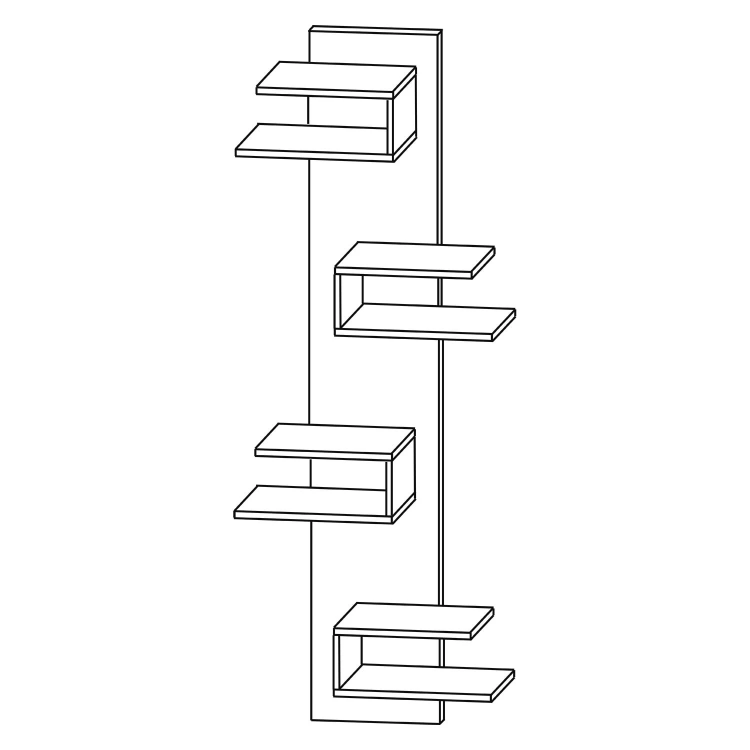 Puris C!puro Hochschrankregal 30 Cm Mit 4 überstehenden Fächern 3 Puris C!puro Hochschrankregal 30 Cm Mit 4 überstehenden Fächern