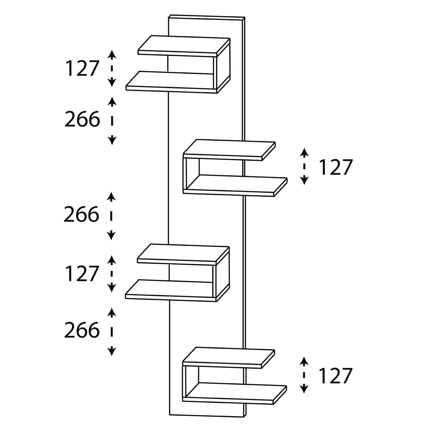 Puris C!puro Hochschrankregal 30 Cm Mit 4 überstehenden Fächern 5 Puris C!puro Hochschrankregal 30 Cm Mit 4 überstehenden Fächern - Image 3