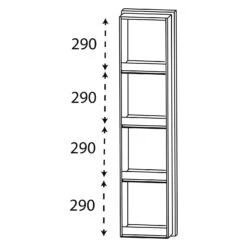 Puris C!puro Mittelschrankregal 30 Cm Mit 4 Fächern, Frontblende In Korpusfarbe -Duravit Verkaufsgeschäft puris cpuro hoch und seitenschraenke mittelschrankregal 10558658