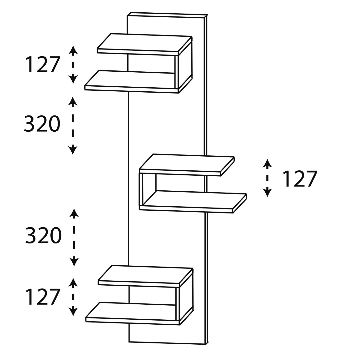 Puris C!puro Mittelschrankregal 30 Cm Mit 3 überstehenden Fächern 3 Puris C!puro Mittelschrankregal 30 Cm Mit 3 überstehenden Fächern