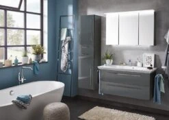 Puris Kao Line Serie A Spiegelschrank 90 Cm Mit LED Flächenleuchte