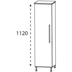 Puris Quada Mittelschrank 30 X 30 X 126,8 Cm Mit 1 Tür Anschlag Links, Griff 321 -Duravit Verkaufsgeschäft puris quada hoch und seitenschraenke mittelschrank 11762625