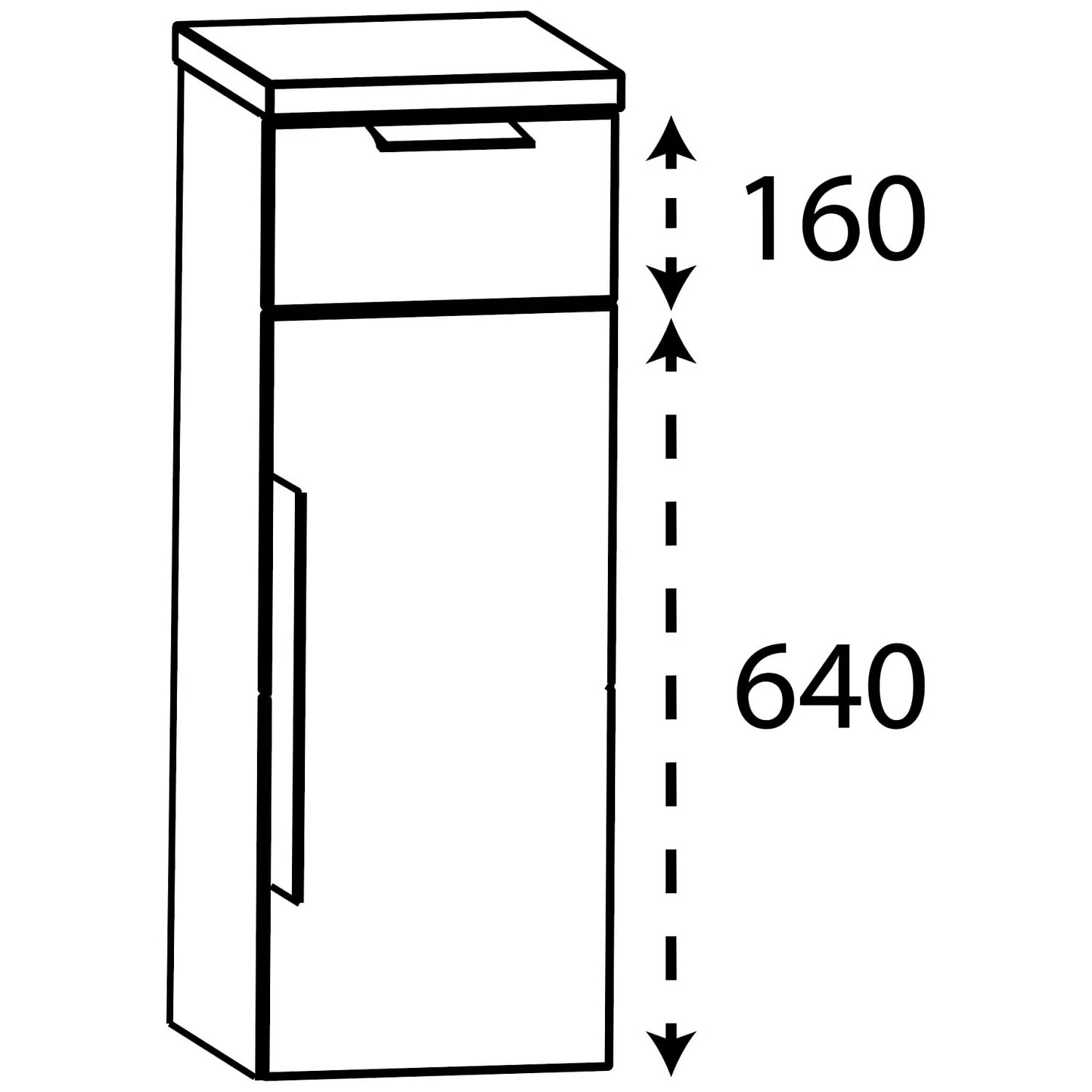 Puris Rounds Highboard 40 X 30 X 82,8 Cm Mit 1 Schubkasten, 1 Tür, Anschlag Rechts, Griff 329 3 Puris Rounds Highboard 40 X 30 X 82,8 Cm Mit 1 Schubkasten, 1 Tür, Anschlag Rechts, Griff 329