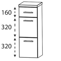 Puris Speed Highboard 40 Cm Mit 1 Schubkasten Und 2 Auszügen -Duravit Verkaufsgeschäft puris speed hoch und seitenschraenke highboards 9161310