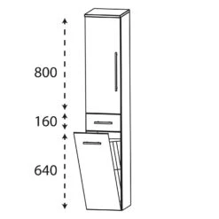 Puris Speed Hochschrank 30 Cm Mit Wäschekippe, 1 Tür, Anschlag Links Und 1 Schubkasten -Duravit Verkaufsgeschäft puris speed hoch und seitenschraenke hochschraenke 9156176