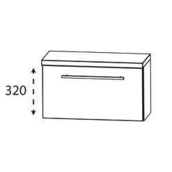 Puris Star Line Unterschrank 60 X 23 X 34,8 Cm Mit 1 Klapptür, Griff 294 -Duravit Verkaufsgeschäft puris star line hoch und seitenschraenke 10039706