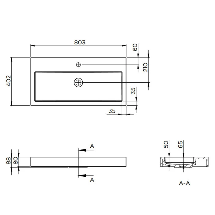 Riho Spring VOW Waschtisch Mit Unterschrank, 2 Schubladen, Mit Gehrung 80 X 40 Cm 6 Riho Spring VOW Waschtisch Mit Unterschrank, 2 Schubladen, Mit Gehrung 80 X 40 Cm - Image 4