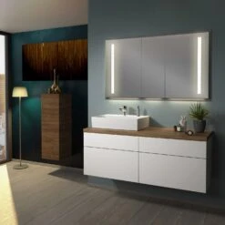 Sanipa 2morrow WT-Unterbau Und Anbauschrank Mit Konsole 140,4 Cm Für Keramik-WT Memento 2.0, Links