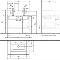 Sanipa 2morrow WT-Unterbau Mit Konsole 80,4 Cm Für Keramik-WT Memento 2.0 -Duravit Verkaufsgeschäft sanipa 2morrow waschtischunterbauten mit konsole wt 10091969