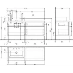 Sanipa 2morrow WT-Unterbau Und Anbauschrank Mit Konsole 140,4 Cm Für Keramik-WT Memento 2.0, Links -Duravit Verkaufsgeschäft sanipa 2morrow waschtischunterbauten mit konsole wt 10092068