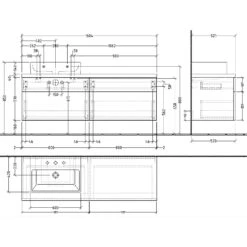 Sanipa 2morrow WT-Unterbau Und Anbauschrank Mit Konsole 160,4 Cm Für Keramik-WT Memento 2.0, Links -Duravit Verkaufsgeschäft sanipa 2morrow waschtischunterbauten mit konsole wt 10092089