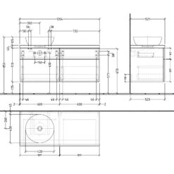 Sanipa 2morrow WT-Unterbau Und Anbauschrank Mit Konsole 120,4 Cm Für Keramik-WT Artis, Links -Duravit Verkaufsgeschäft sanipa 2morrow waschtischunterbauten mit konsole wt 10092221