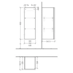 Sanipa 3way Mittelschrank 35 Cm, 1 Tür Mit Anschlag Rechts, Mit Griff-Leiste -Duravit Verkaufsgeschäft sanipa 3way hochschraenke mittelschrank 35 cm 6164245