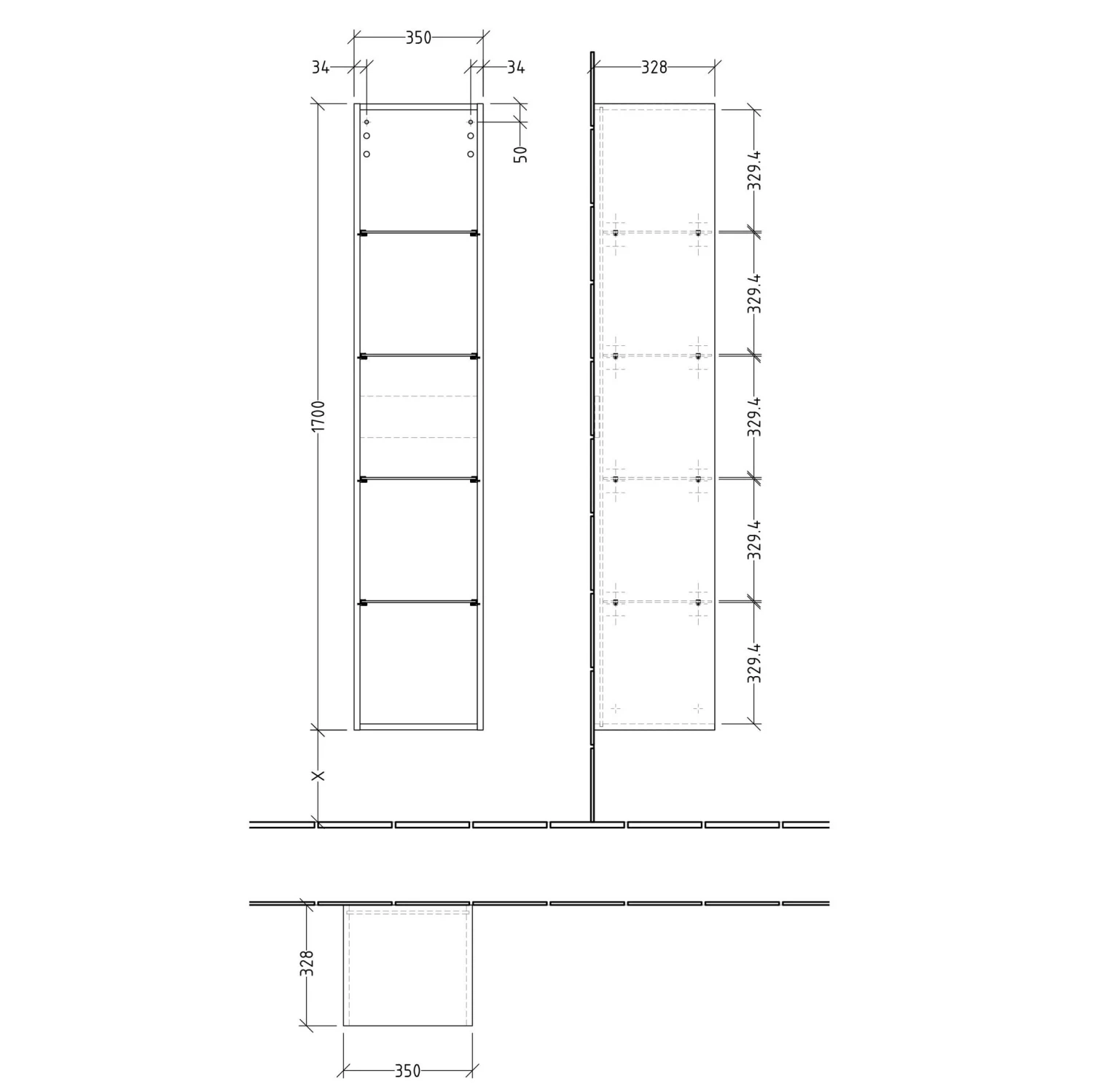 Sanipa 3way Regal 170 Cm 4 Sanipa 3way Regal 170 Cm - Image 2