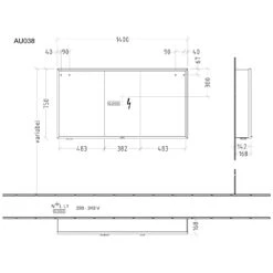 Sanipa Reflection Melamin-Spiegelschrank MILO 140 Mit 3 Türen -Duravit Verkaufsgeschäft sanipa reflection spiegelschraenke melamin spiegelschrank milo 5759863