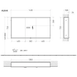Sanipa Reflection Spiegelschrank WIM 140 Cm Mit 3 Türen -Duravit Verkaufsgeschäft sanipa reflection spiegelschraenke melamin spiegelschrank wilma 5765533