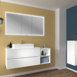 Sanipa Reflection Spiegelschrank WIM 140 Cm Mit 3 Türen -Duravit Verkaufsgeschäft sanipa reflection spiegelschraenke melamin spiegelschrank wilma 5765812