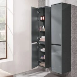 Sanipa Twiga Hochschrank 37,5 Cm, 2 Türen Mit Türanschlag Links, Inkl. LED-Beleuchtung