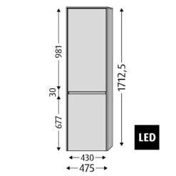 Sanipa Twiga Hochschrank 47,5 Cm, 2 Türen Mit Türanschlag Rechts, Inkl. LED-Beleuchtung 14 Sanipa Twiga Hochschrank 47,5 Cm, 2 Türen Mit Türanschlag Rechts, Inkl. LED-Beleuchtung -Duravit Verkaufsgeschäft sanipa twiga hochschraenke hochschrank 47 5 10312079