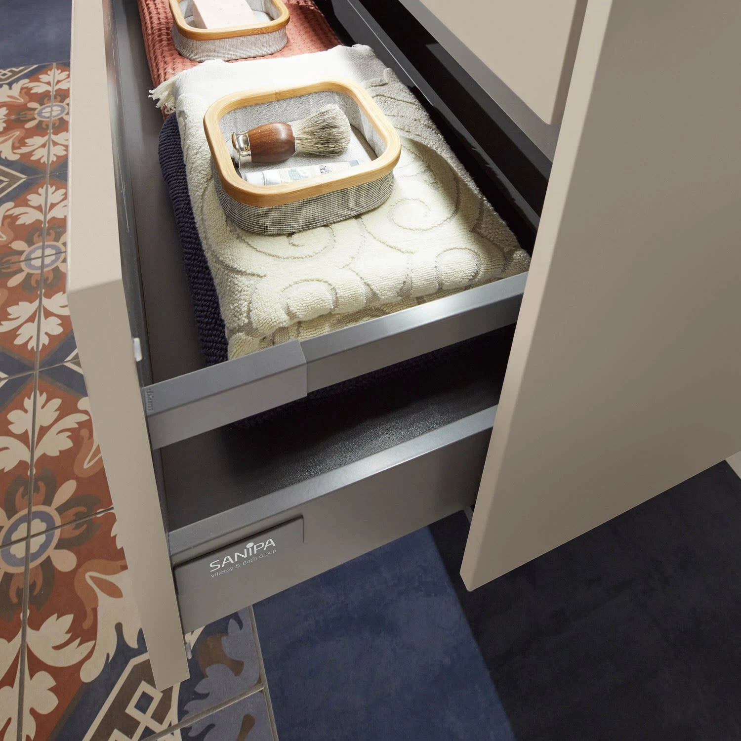 Sanipa Twiga Keramik-Doppelwaschtisch Design 120 Cm Mit Unterschrank, 2 Auszüge, Inkl. LED-Beleuchtung 4 Sanipa Twiga Keramik-Doppelwaschtisch Design 120 Cm Mit Unterschrank, 2 Auszüge, Inkl. LED-Beleuchtung - Image 2