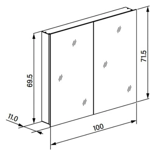Schneider® Schneider ADVANCED Line Comfort TW Spiegelschrank ALC2 100/2/TW, 100 X 70 Cm Schweizer Ausführung 6 Schneider® Schneider ADVANCED Line Comfort TW Spiegelschrank ALC2 100/2/TW, 100 X 70 Cm Schweizer Ausführung - Image 4