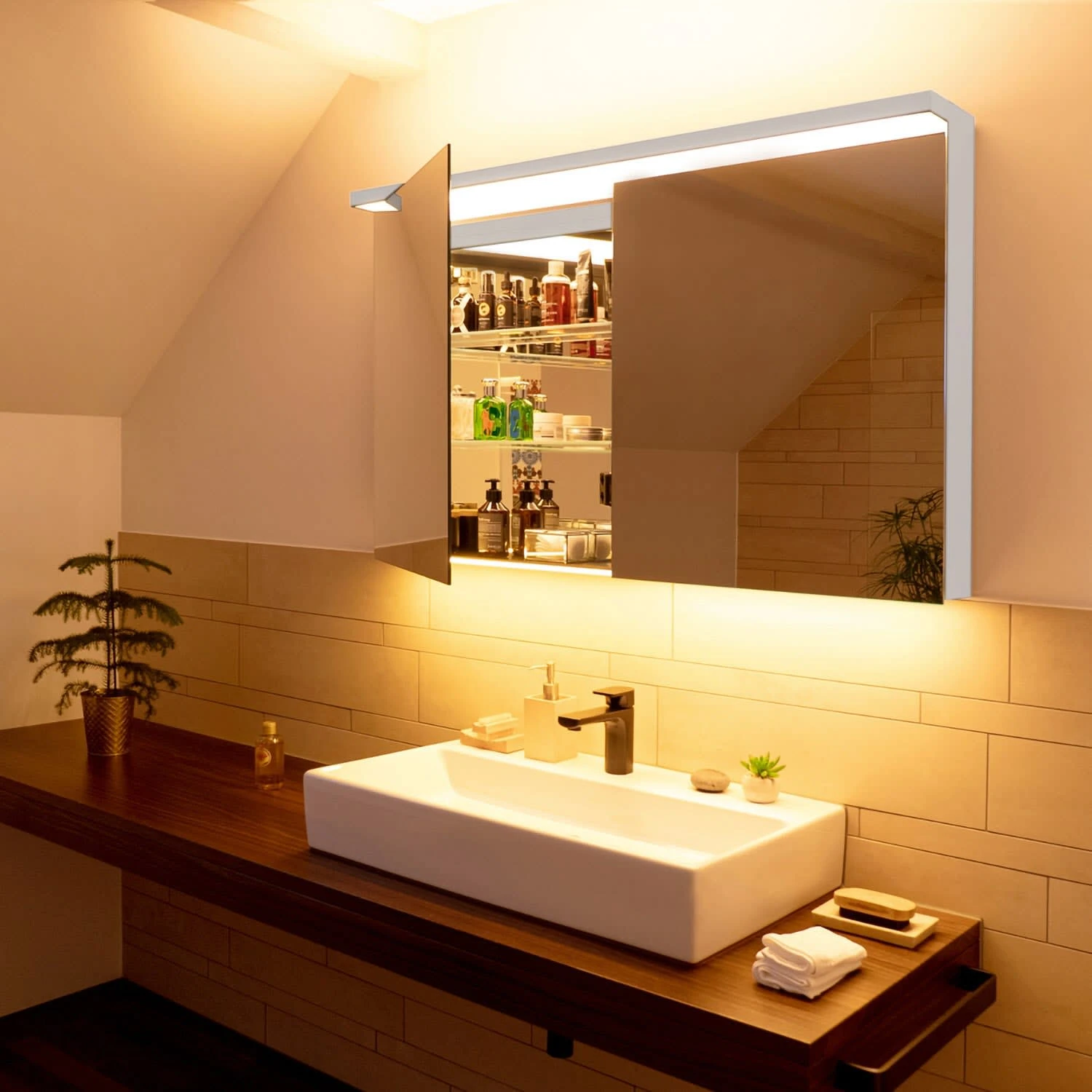 Schneider® Schneider ADVANCED Line Ultimate TW Spiegelschrank ALU1 70/2/TW, 69,5 X 73,1 Cm 11 Schneider® Schneider ADVANCED Line Ultimate TW Spiegelschrank ALU1 70/2/TW, 69,5 X 73,1 Cm - Image 9