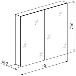 Schneider® Schneider EASY Line Comfort Spiegelschrank ELC1 70/2/0/SD, 70 X 70 Cm, 2 Steckdosen -Duravit Verkaufsgeschäft schneider easy line comfort spiegelschrank elc1 6514327