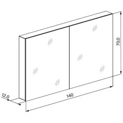 Schneider® Schneider EASY Line Comfort Spiegelschrank ELC1 140/2/0/SD, 140 X 70 Cm, 2 Steckdosen -Duravit Verkaufsgeschäft schneider easy line comfort spiegelschrank elc1 6514360