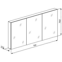 Schneider® Schneider EASY Line Comfort Spiegelschrank ELC1 150/3/GT/0/SD, 150 X 70 Cm, 2 Steckdosen -Duravit Verkaufsgeschäft schneider easy line comfort spiegelschrank elc1 6514378