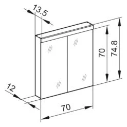 Schneider® Schneider LOW Line Basic Spiegelschrank LOB 70/2, 70 X 74,8 Cm -Duravit Verkaufsgeschäft schneider low line basic led spiegelschrank 7966681