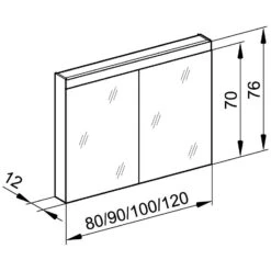 Schneider® Schneider PATA Line LED 3000 K Spiegelschrank PAT 120/2/LED, 120 X 76 Cm 7 Schneider® Schneider PATA Line LED 3000 K Spiegelschrank PAT 120/2/LED, 120 X 76 Cm -Duravit Verkaufsgeschäft schneider pata line led 3000 k 4915244