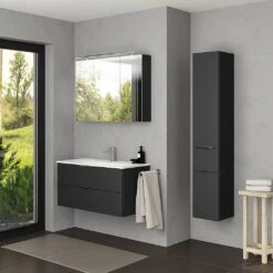 Steinkamp Living 2.0 / GROHE Essence Waschtisch 100 Cm Mit Unterschrank 95 Cm -Duravit Verkaufsgeschäft steinkamp badmoebel living 2 grohe waschtisch 5166044