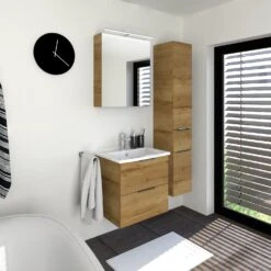 Steinkamp Living 2.0 Spiegelschrank 60 Cm Mit 1 Drehtür, Inkl. LED-Aufsatzleuchte -Duravit Verkaufsgeschäft steinkamp badmoebel living 2 spiegelschraenke spiegelschrank 4249357