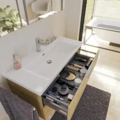 Steinkamp Living 2.0 Waschtischunterschrank 95 Cm Mit Villeroy & Boch Subway 3.0 Waschtisch 100 Cm Mit Überlauf -Duravit Verkaufsgeschäft steinkamp badmoebel living 2 villeroy boch 12327170