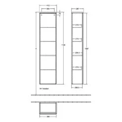 Villeroy & Boch Antao Hochschrank 41,4 X 171,9 Cm, 1 Tür Rechts, Front Mit Struktur -Duravit Verkaufsgeschäft villeroy boch alle kollektionen antao badmoebel 12104067