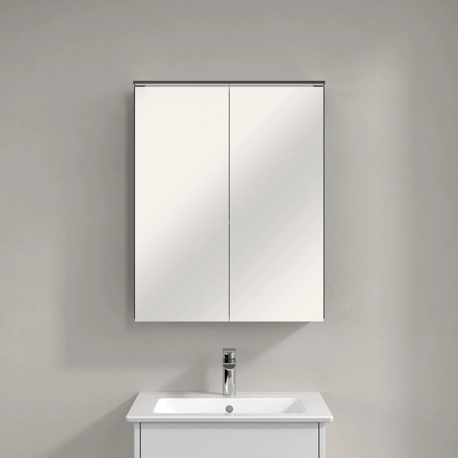 Villeroy & Boch Finero Vorbau-Spiegelschrank Mit Beleuchtung 60,7 X 75,8 Cm 3 Villeroy & Boch Finero Vorbau-Spiegelschrank Mit Beleuchtung 60,7 X 75,8 Cm