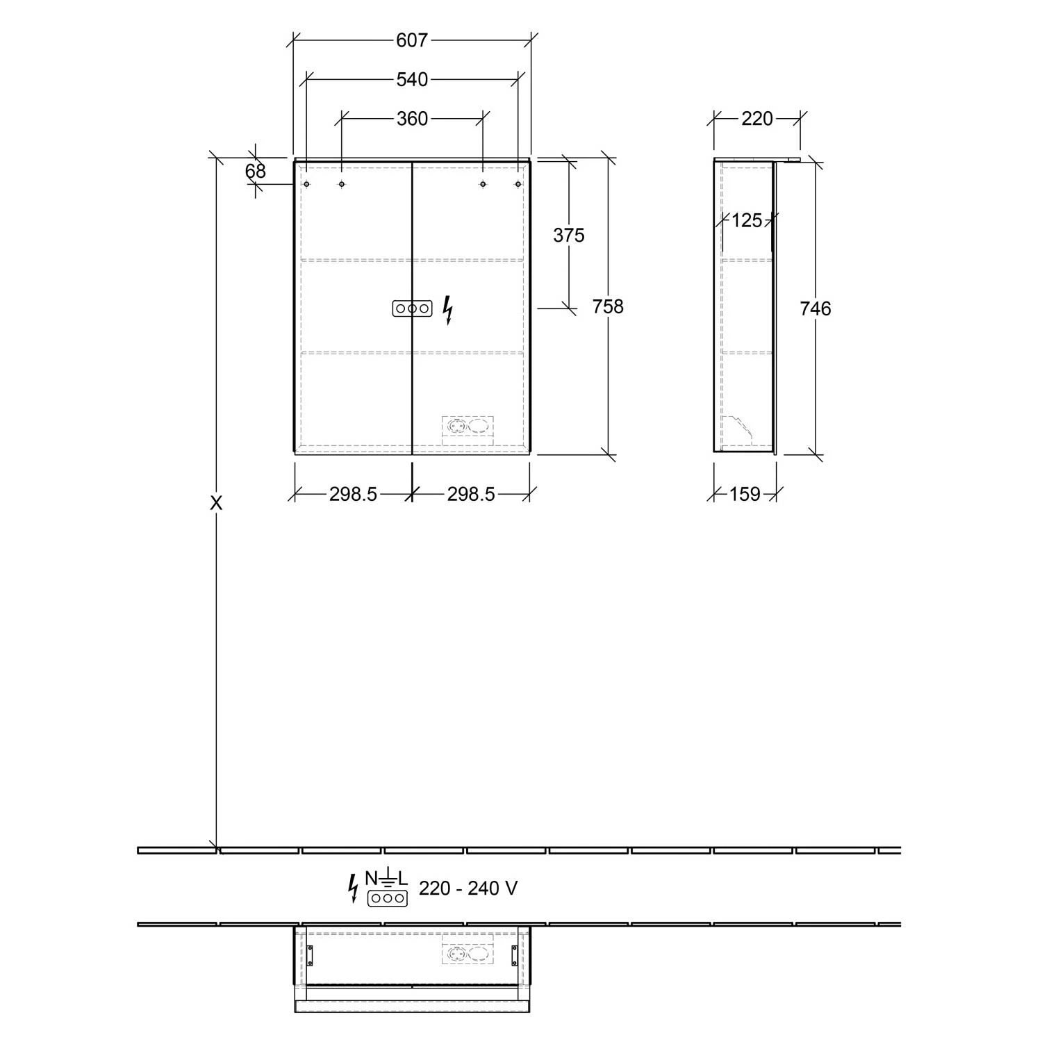 Villeroy & Boch Finero Vorbau-Spiegelschrank Mit Beleuchtung 60,7 X 75,8 Cm 6 Villeroy & Boch Finero Vorbau-Spiegelschrank Mit Beleuchtung 60,7 X 75,8 Cm - Image 4