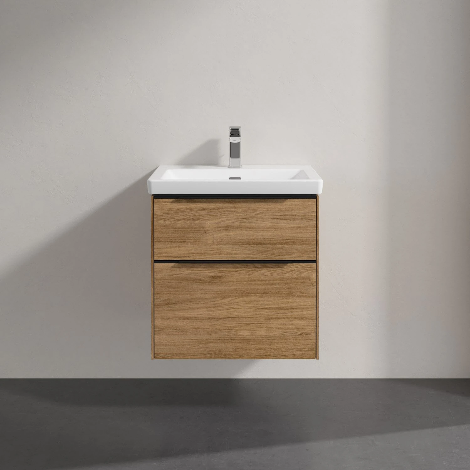 Villeroy & Boch Subway 3.0 Badmöbel-Set 60 Cm Mit Beleuchtung, Griff Volcano Black, 2 Auszüge 4 Villeroy & Boch Subway 3.0 Badmöbel-Set 60 Cm Mit Beleuchtung, Griff Volcano Black, 2 Auszüge - Image 2