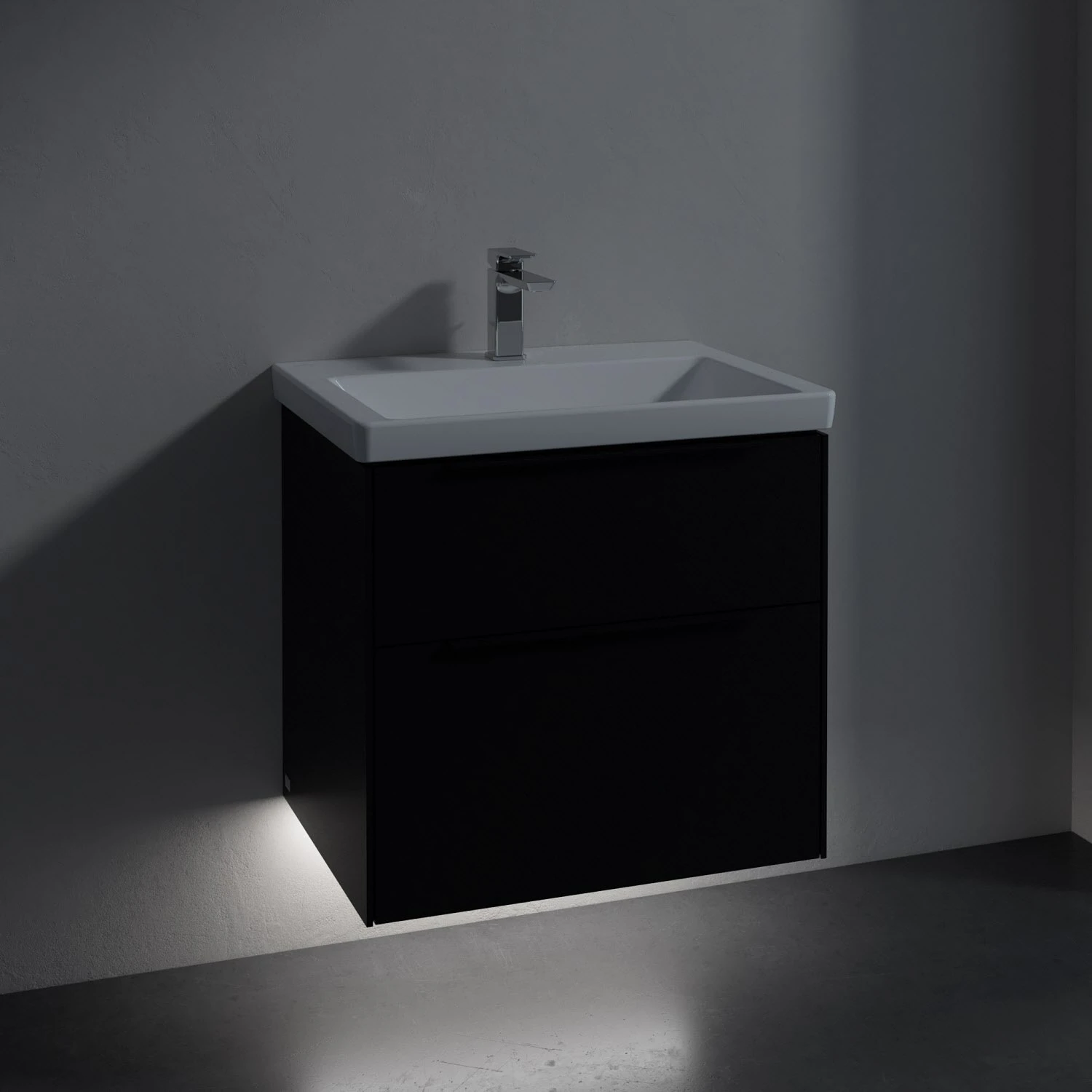 Villeroy & Boch Subway 3.0 Badmöbel-Set 65 Cm Mit Beleuchtung, Griff Volcano Black, 2 Auszüge 5 Villeroy & Boch Subway 3.0 Badmöbel-Set 65 Cm Mit Beleuchtung, Griff Volcano Black, 2 Auszüge - Image 3