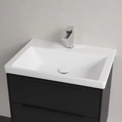 Villeroy & Boch Subway 3.0 Badmöbel-Set 65 Cm Mit Beleuchtung, Griff Volcano Black, 2 Auszüge