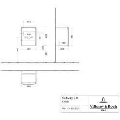 Villeroy & Boch Subway 3.0 Badmöbel-Set 37 Cm, Griff In Möbelfarbe, 1 Tür Anschlag Links -Duravit Verkaufsgeschäft villeroy boch alle kollektionen subway 3 10295390