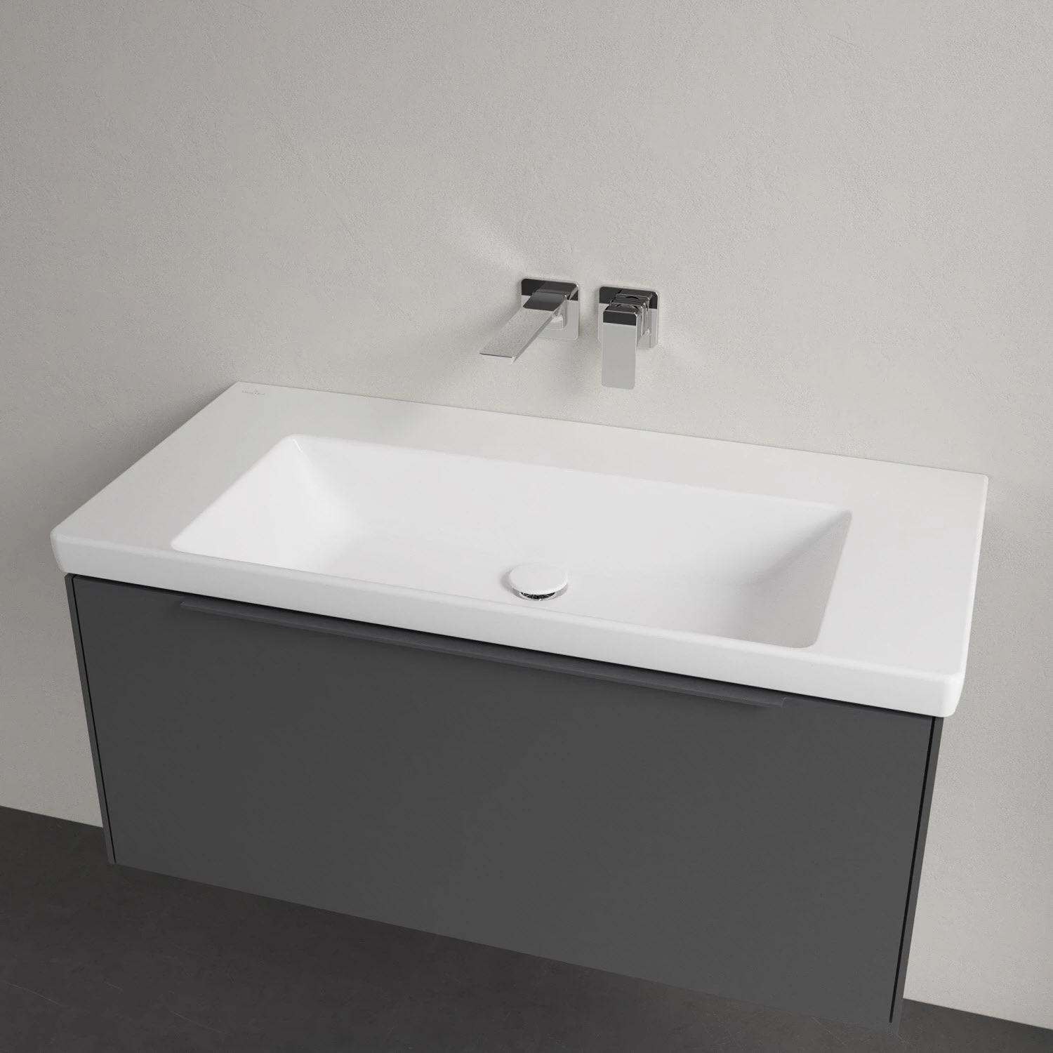 Villeroy & Boch Subway 3.0 Badmöbel-Set 100 Cm, Griff In Möbelfarbe, 1 Auszug 3 Villeroy & Boch Subway 3.0 Badmöbel-Set 100 Cm, Griff In Möbelfarbe, 1 Auszug