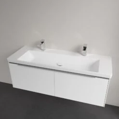 Villeroy & Boch Subway 3.0 Badmöbel-Set 130 Cm, 2 Auszüge, WT Für 2 Armaturen
