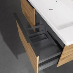 Villeroy & Boch Subway 3.0 Badmöbel-Set 130 Cm, Griff Volcano Black, 2 Auszüge -Duravit Verkaufsgeschäft villeroy boch alle kollektionen subway 3 10369739