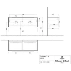 Villeroy & Boch Subway 3.0 Badmöbel-Set 130 Cm, Griff In Möbelfarbe, 2 Auszüge, Doppelwaschtisch 8 Villeroy & Boch Subway 3.0 Badmöbel-Set 130 Cm, Griff In Möbelfarbe, 2 Auszüge, Doppelwaschtisch -Duravit Verkaufsgeschäft villeroy boch alle kollektionen subway 3 10406033