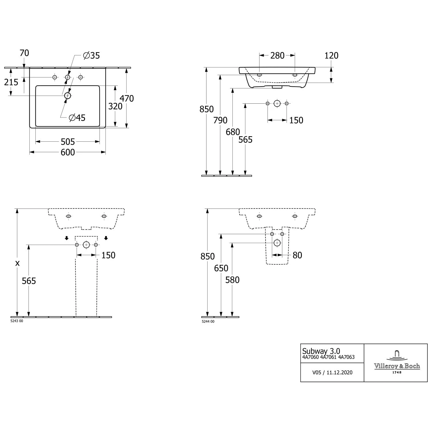 Villeroy & Boch Subway 3.0 Badmöbel-Set 60 Cm, Griff In Möbelfarbe, 1 Auszug 6 Villeroy & Boch Subway 3.0 Badmöbel-Set 60 Cm, Griff In Möbelfarbe, 1 Auszug - Image 4
