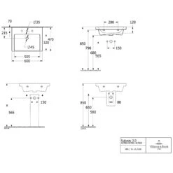 Villeroy & Boch Subway 3.0 Badmöbel-Set 60 Cm, Griff Volcano Black, 2 Auszüge -Duravit Verkaufsgeschäft villeroy boch alle kollektionen subway 3 10416269