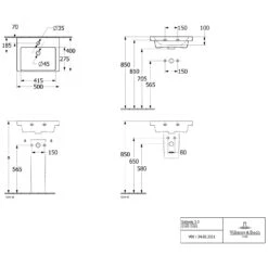 Villeroy & Boch Subway 3.0 Badmöbel-Set 50 Cm, Griff Volcano Black, 1 Auszug -Duravit Verkaufsgeschäft villeroy boch alle kollektionen subway 3 10417316