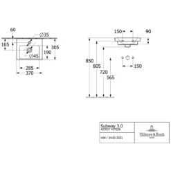 Villeroy & Boch Subway 3.0 Badmöbel-Set 37 Cm, Griff In Möbelfarbe, 1 Tür Anschlag Links -Duravit Verkaufsgeschäft villeroy boch alle kollektionen subway 3 10417844